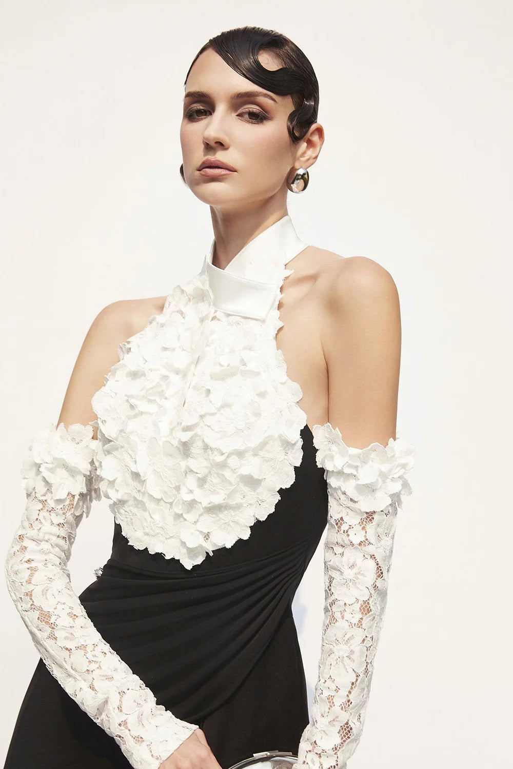 Hamilton Halter Neck Pleated Maxi Dress