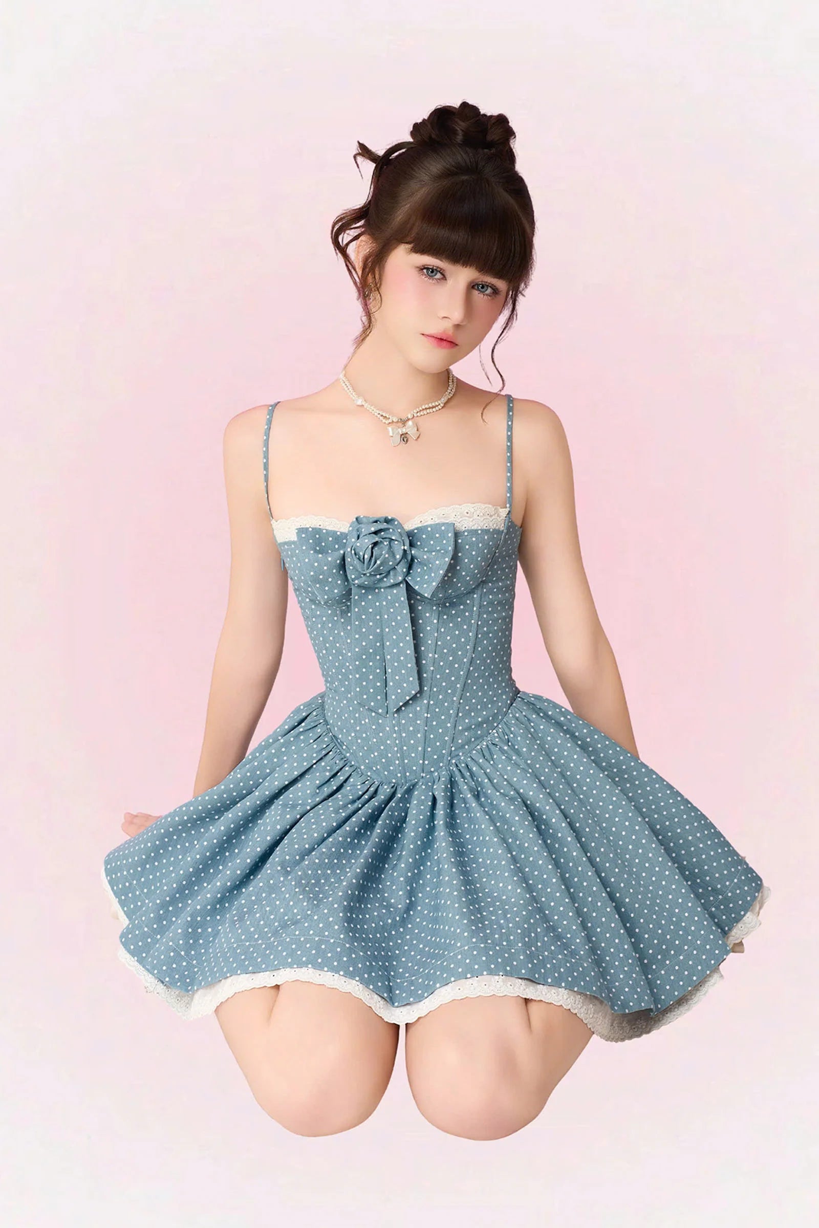 Lita Sweetheart Ribbon Mini Dress