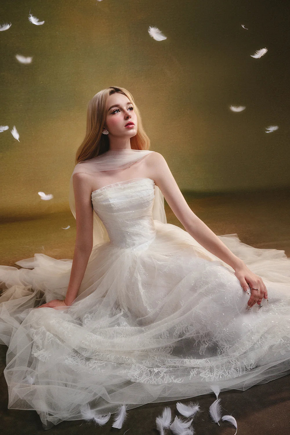 Amelia Ball Gown Gathering Maxi Dress