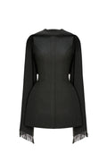 Lorraine Cape Fringe Mini Dress