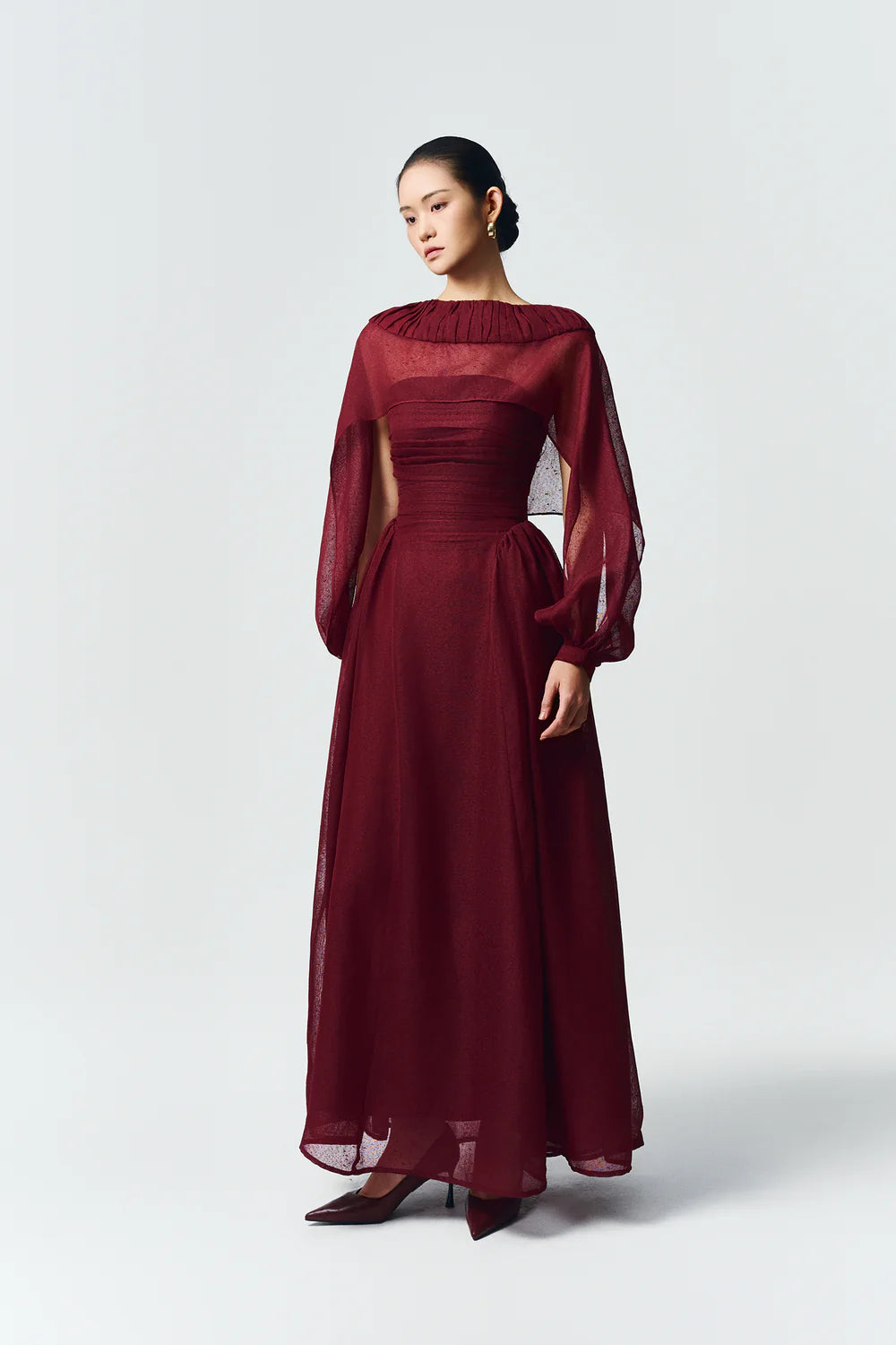 Willow Straight Across Draped Maxi Dress