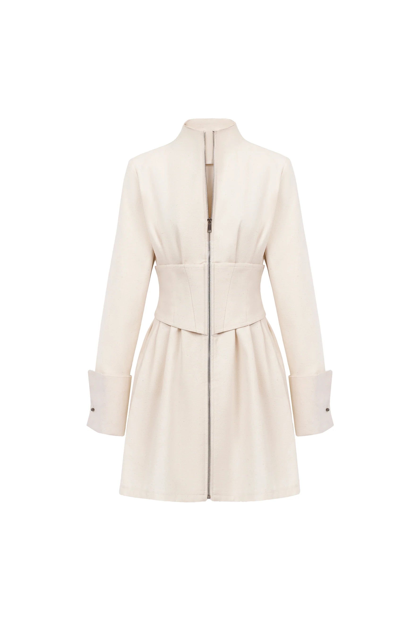 Alune Cuff Sleeve Polycotton Mini Dress