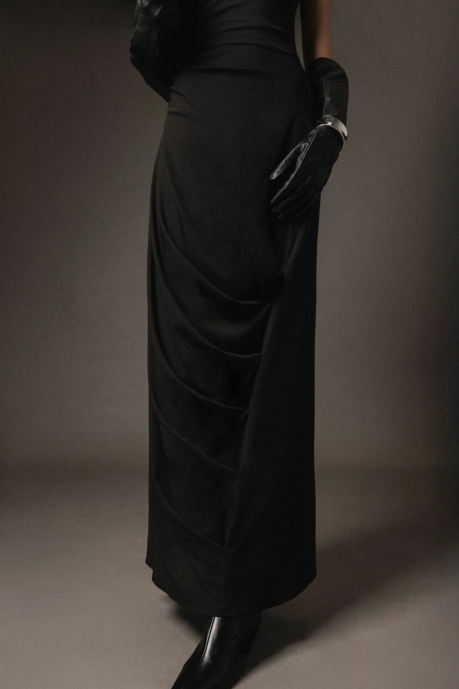 Clair Sleeveless Draped Maxi Dress