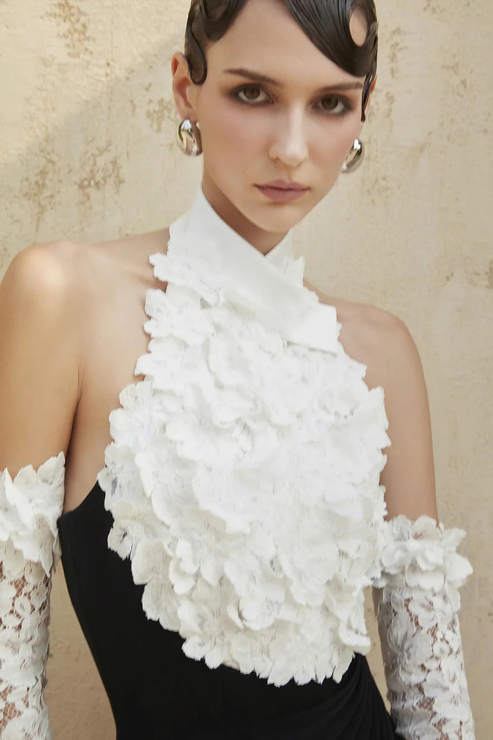 Hamilton Halter Neck Pleated Maxi Dress