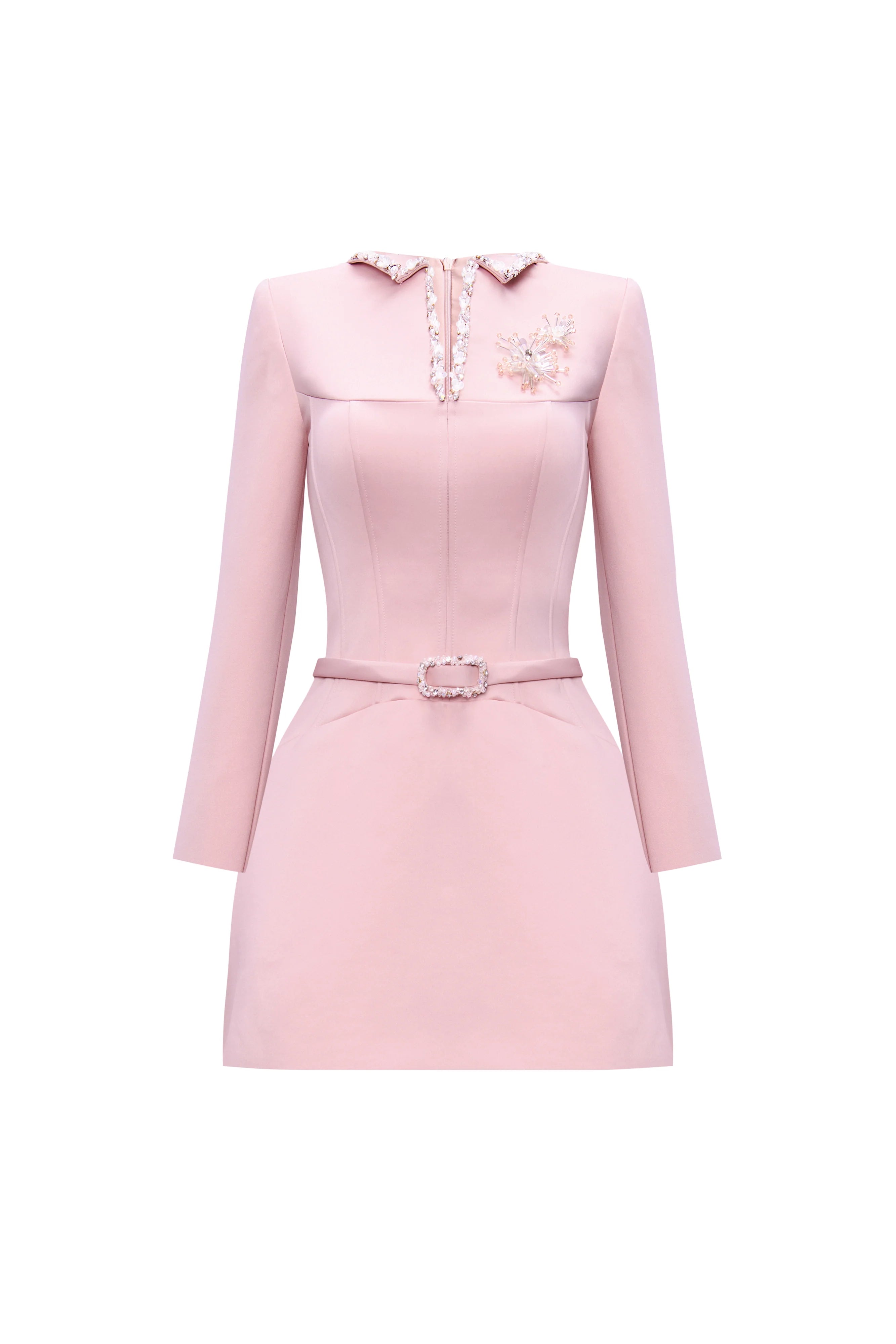 Vérine V-Neck Bead Mini Dress