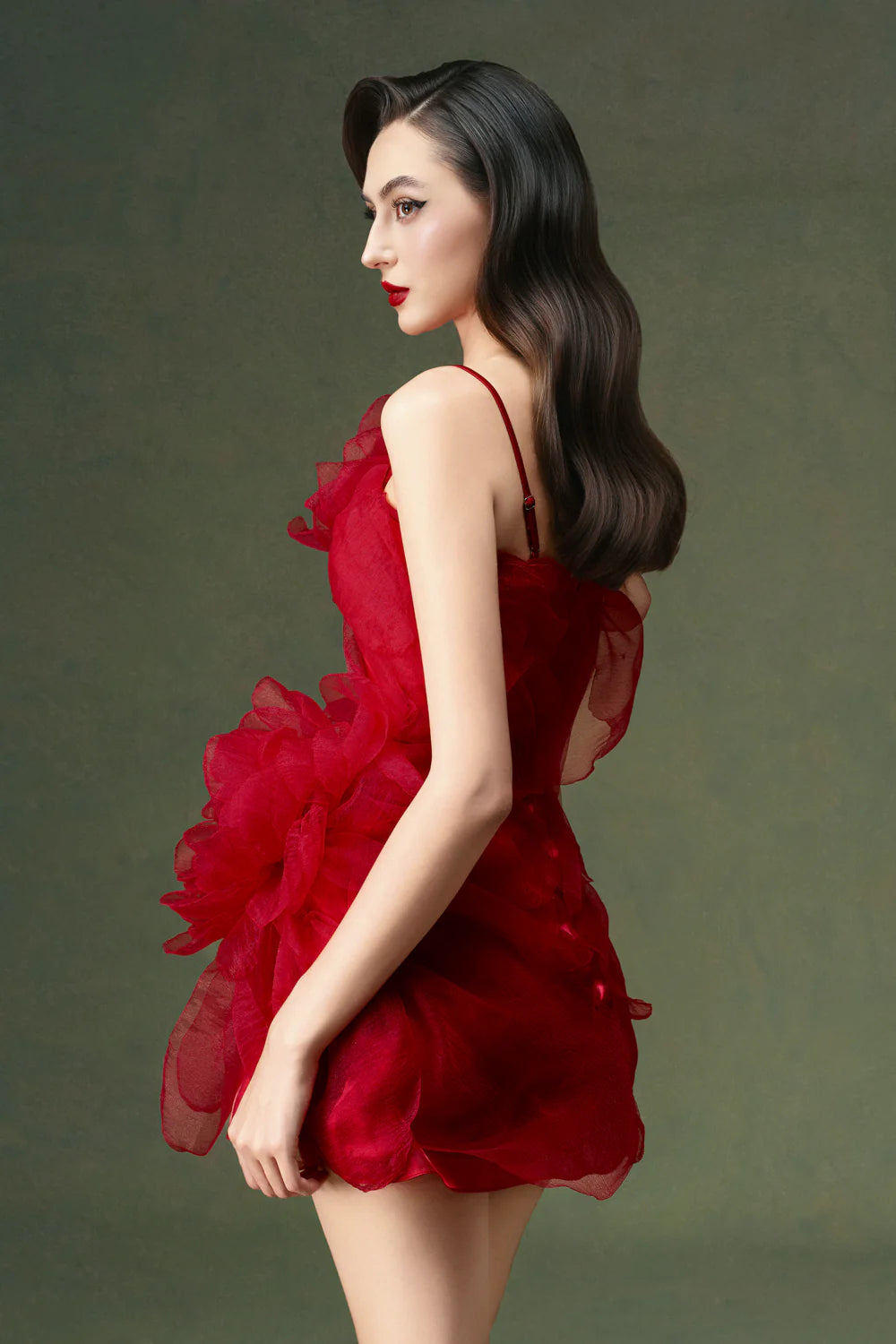 Lysa Square Neck Applique Mini Dress