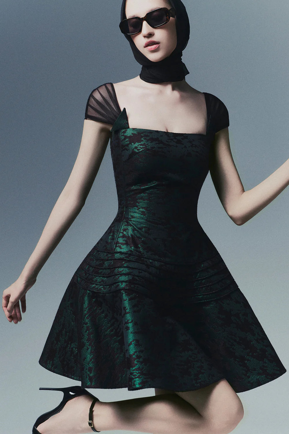 Halsey A-line Jacquard Mini Dress