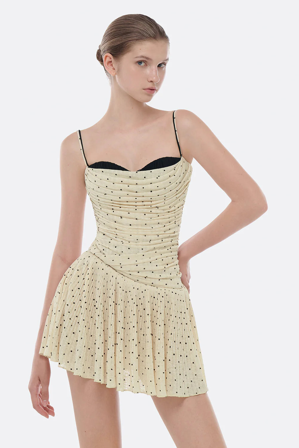 Gwendoline Babydoll Gathering Mini Dress