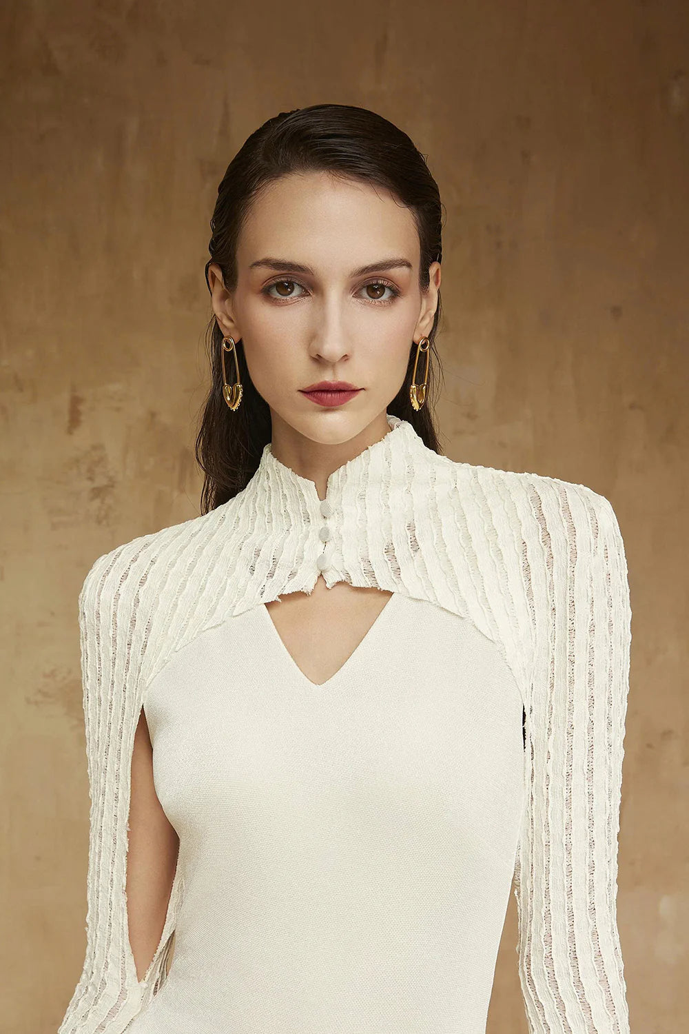 Prudence Keyhole Neck Knitted Maxi Dress