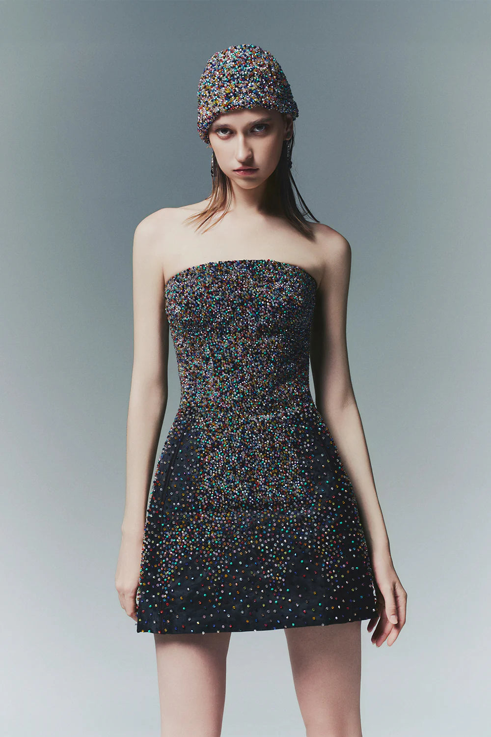 Penelope Straight Across Bead Mini Dress