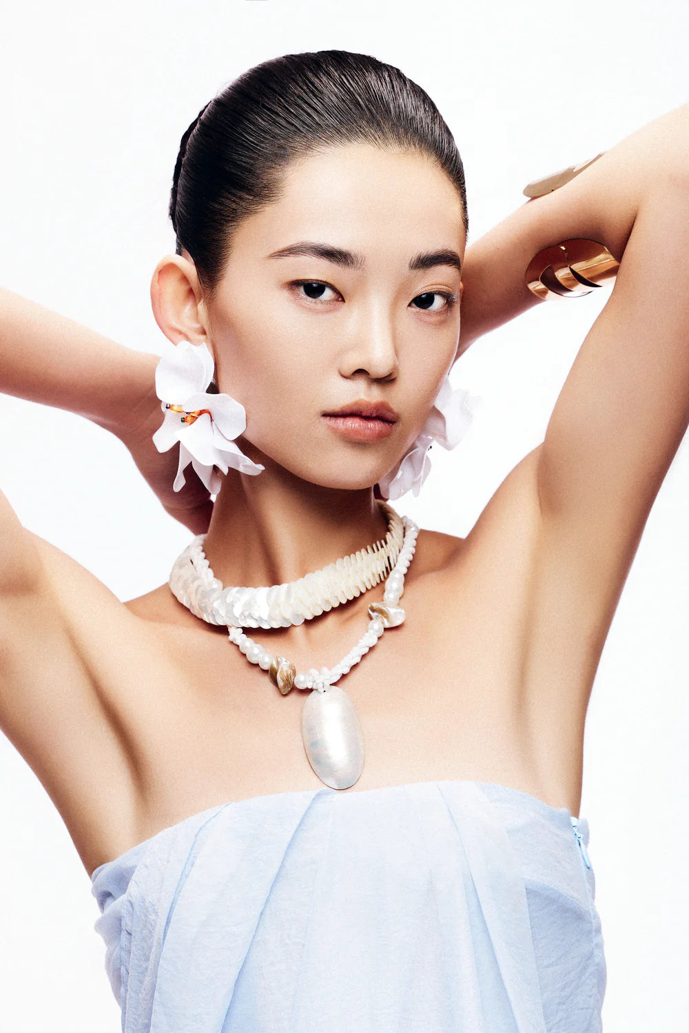 Alexa A-line Draped Chiffon Maxi Dress