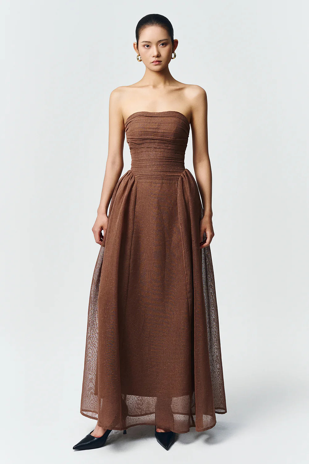 Willow Straight Across Draped Maxi Dress