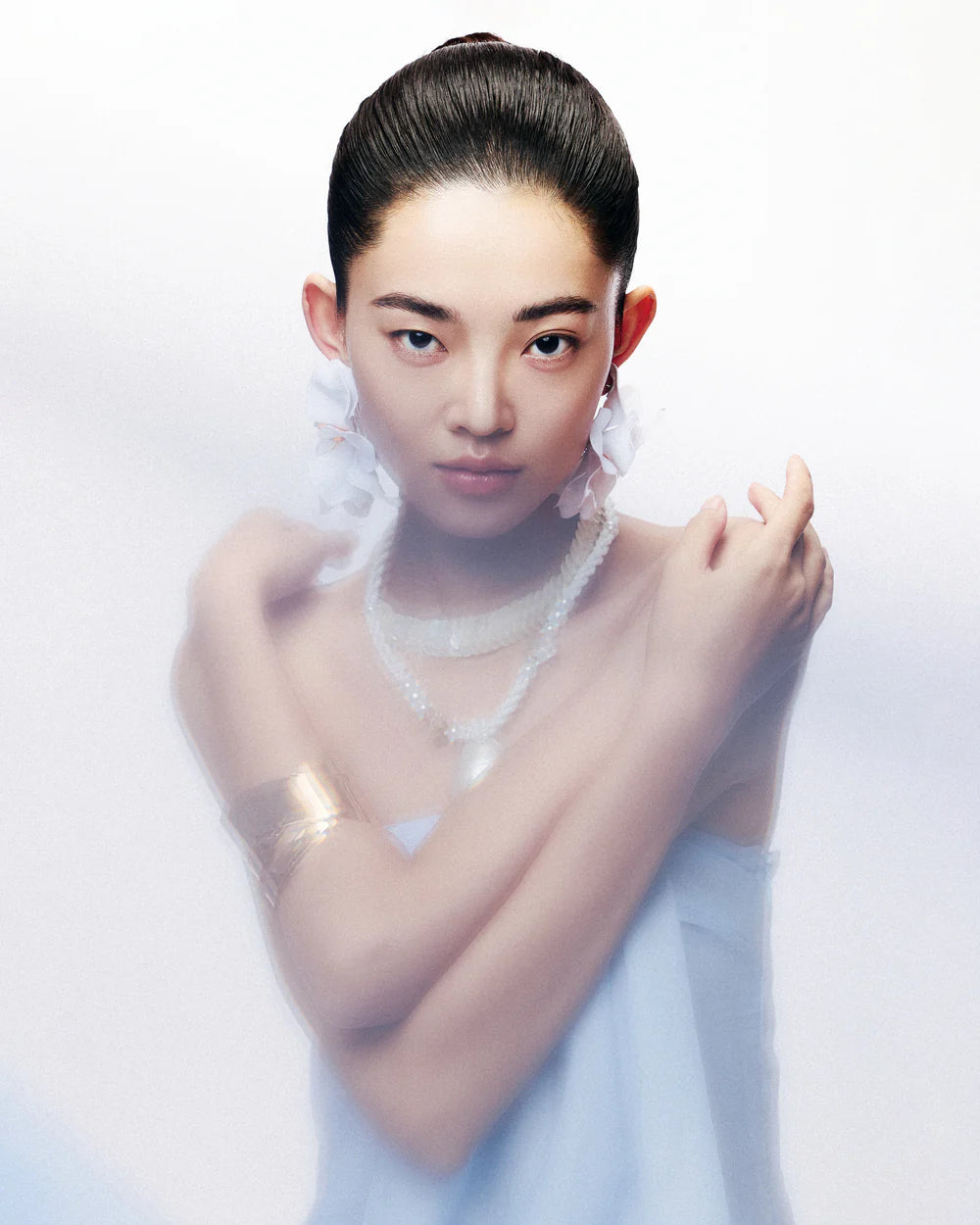 Alexa A-line Draped Chiffon Maxi Dress