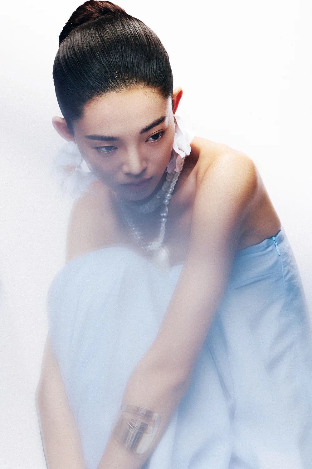 Alexa A-line Draped Chiffon Maxi Dress