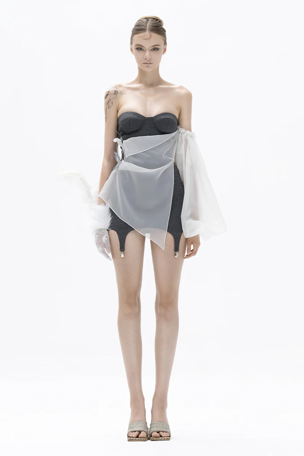 Nysa Sweetheart Gathering Mini Dress