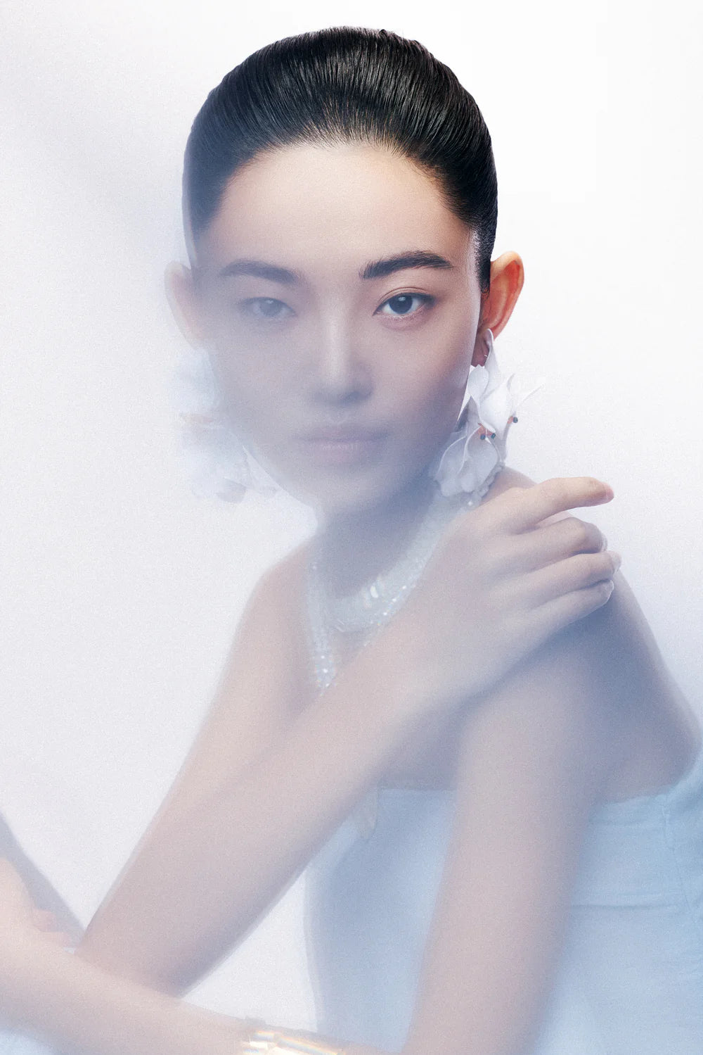 Alexa A-line Draped Chiffon Maxi Dress