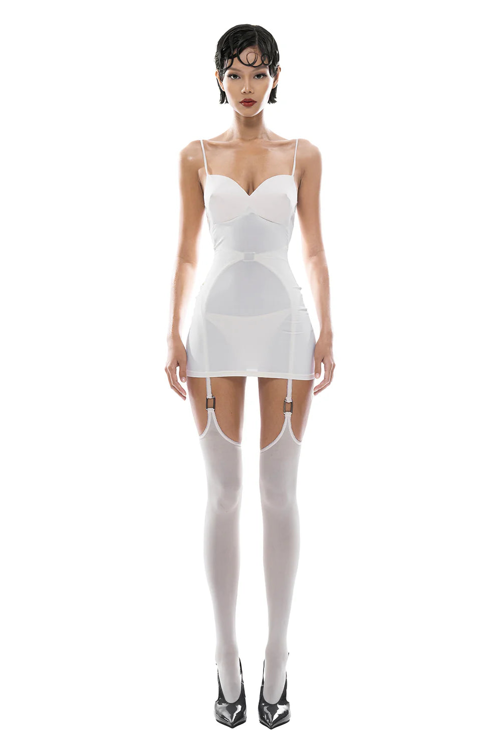 Nóe Sweetheart Spandex Mini Dress