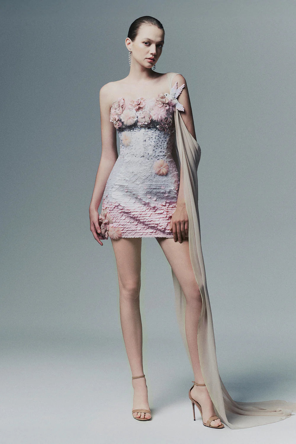 Abigail One Shoulder Sequin Mini Dress