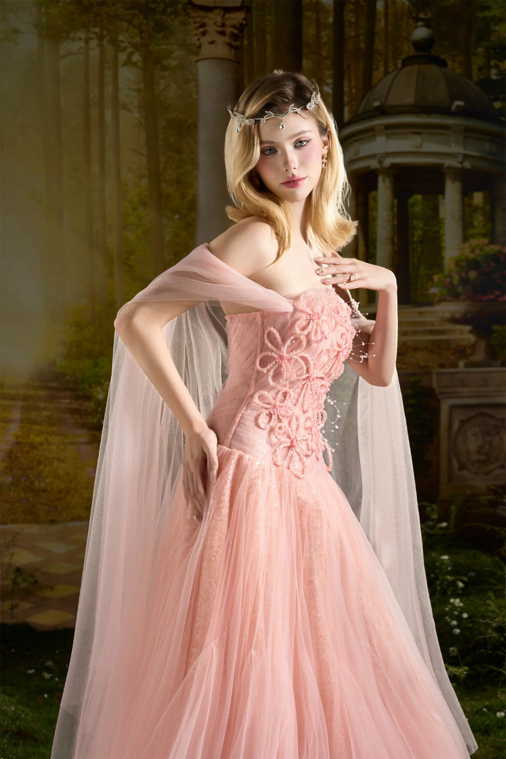 Katherine Straight Across Sequin Maxi Dress