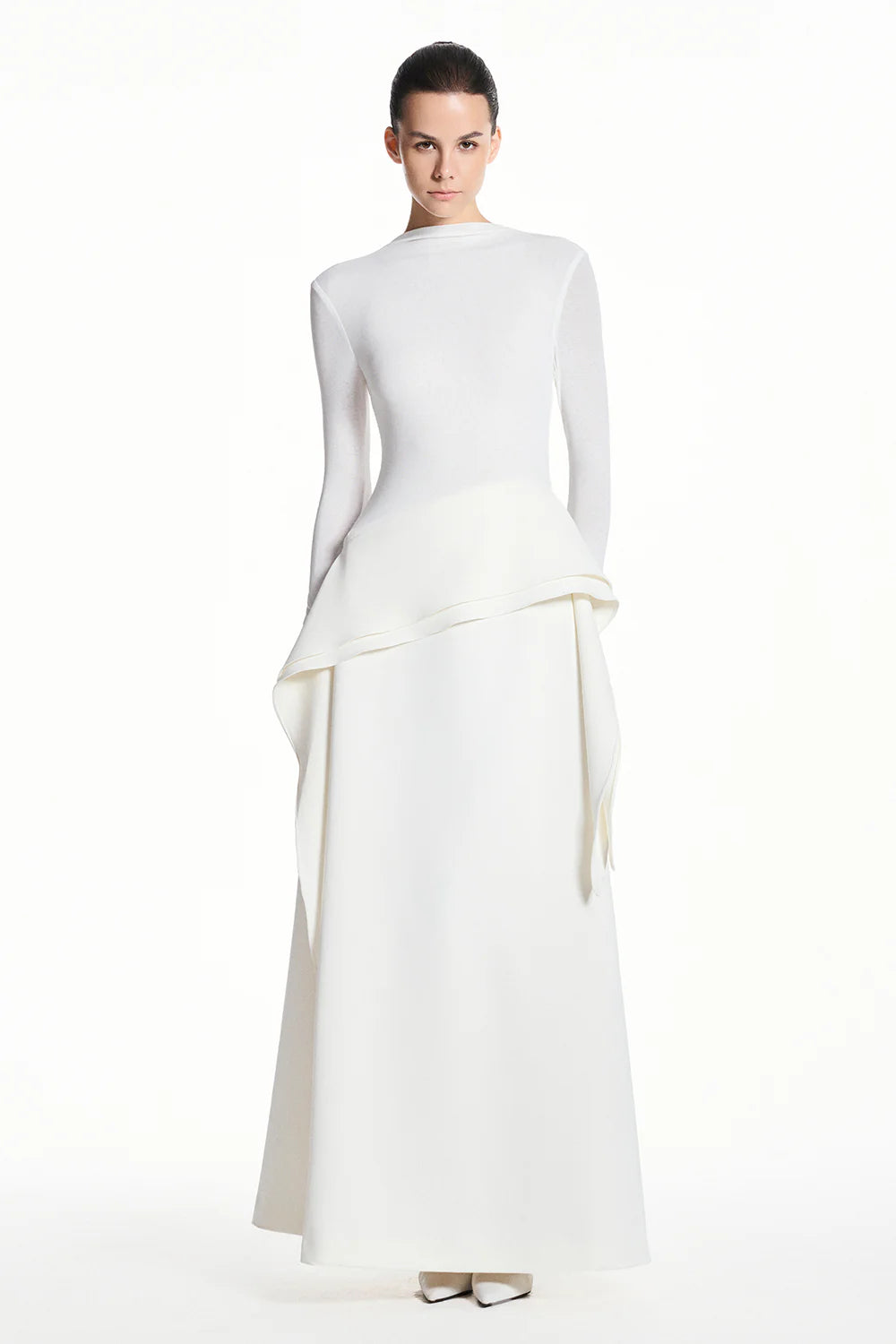 Selin High Neck Draped Maxi Dress