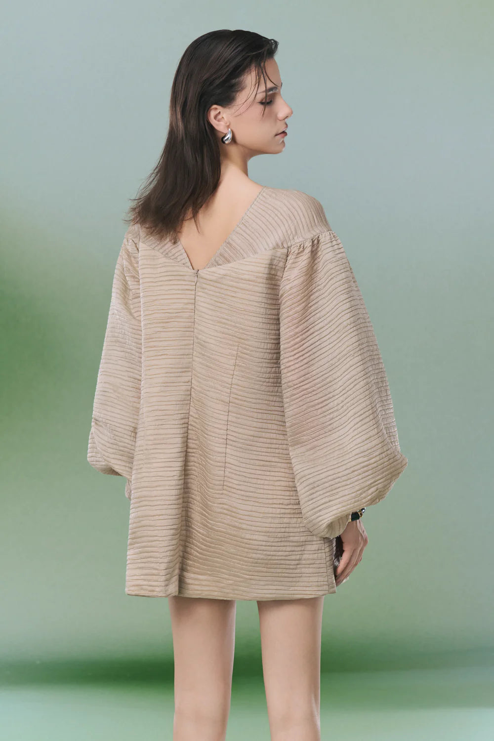 Collin Bishop Sleeve Applique Mini Dress