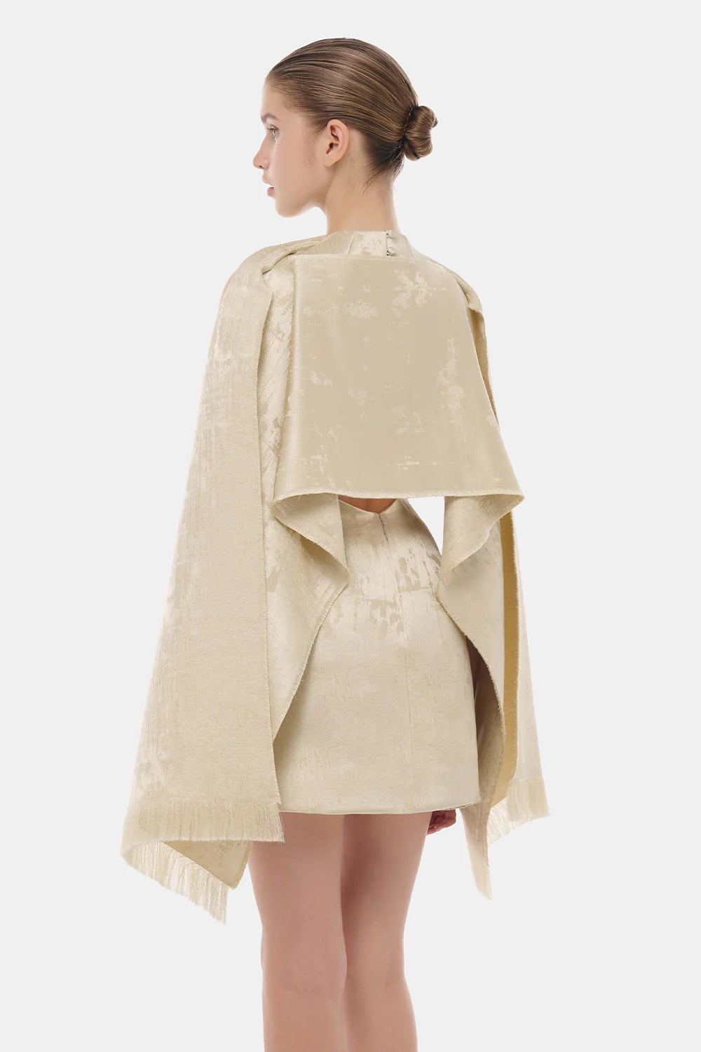 Lorraine Cape Fringe Mini Dress