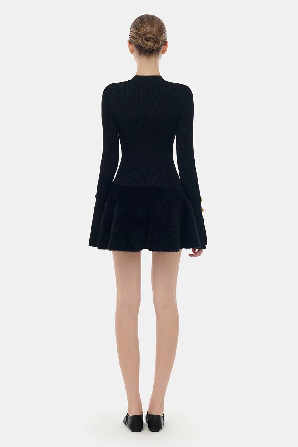 Jacqueline V-Neck Button Mini Dress