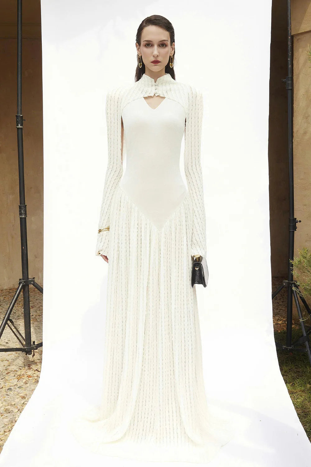 Prudence Keyhole Neck Knitted Maxi Dress