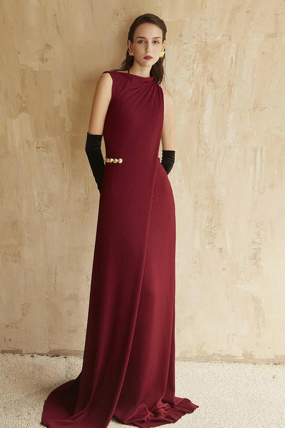 Walton High Neck Button Maxi Dress