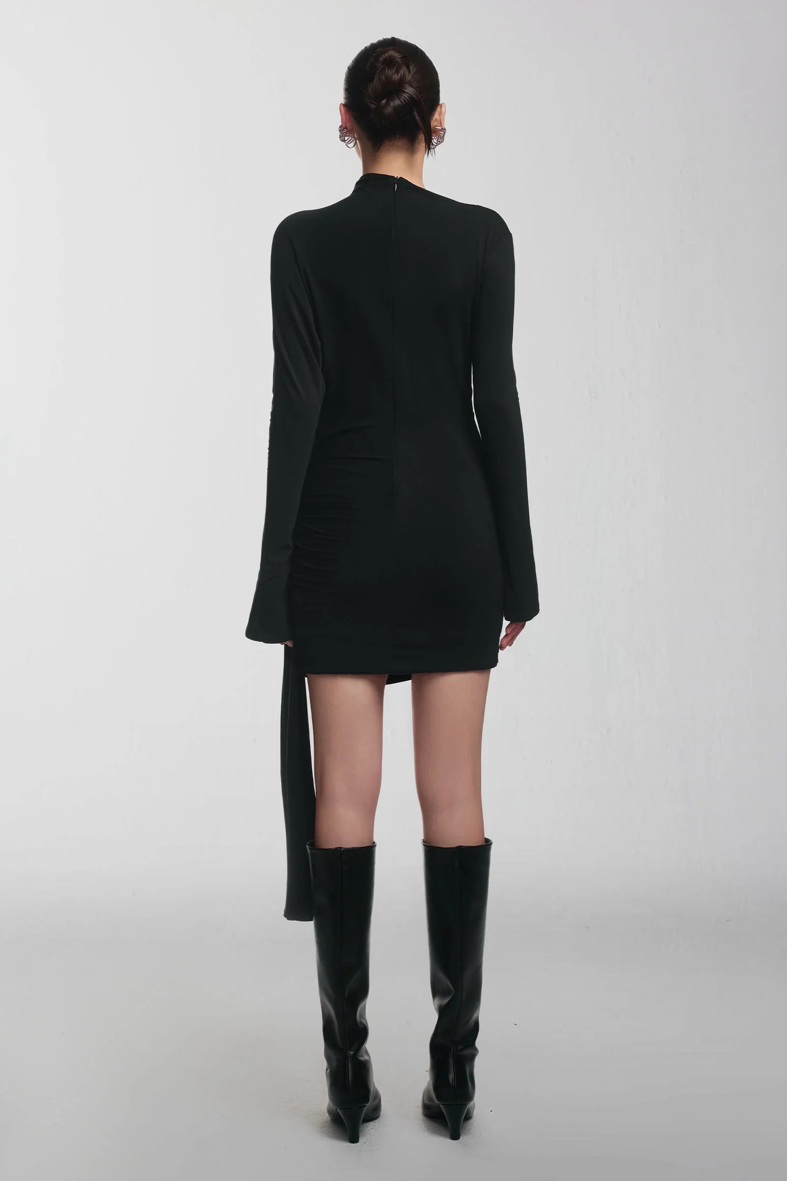 Arche Bodycon Gathering Mini Dress