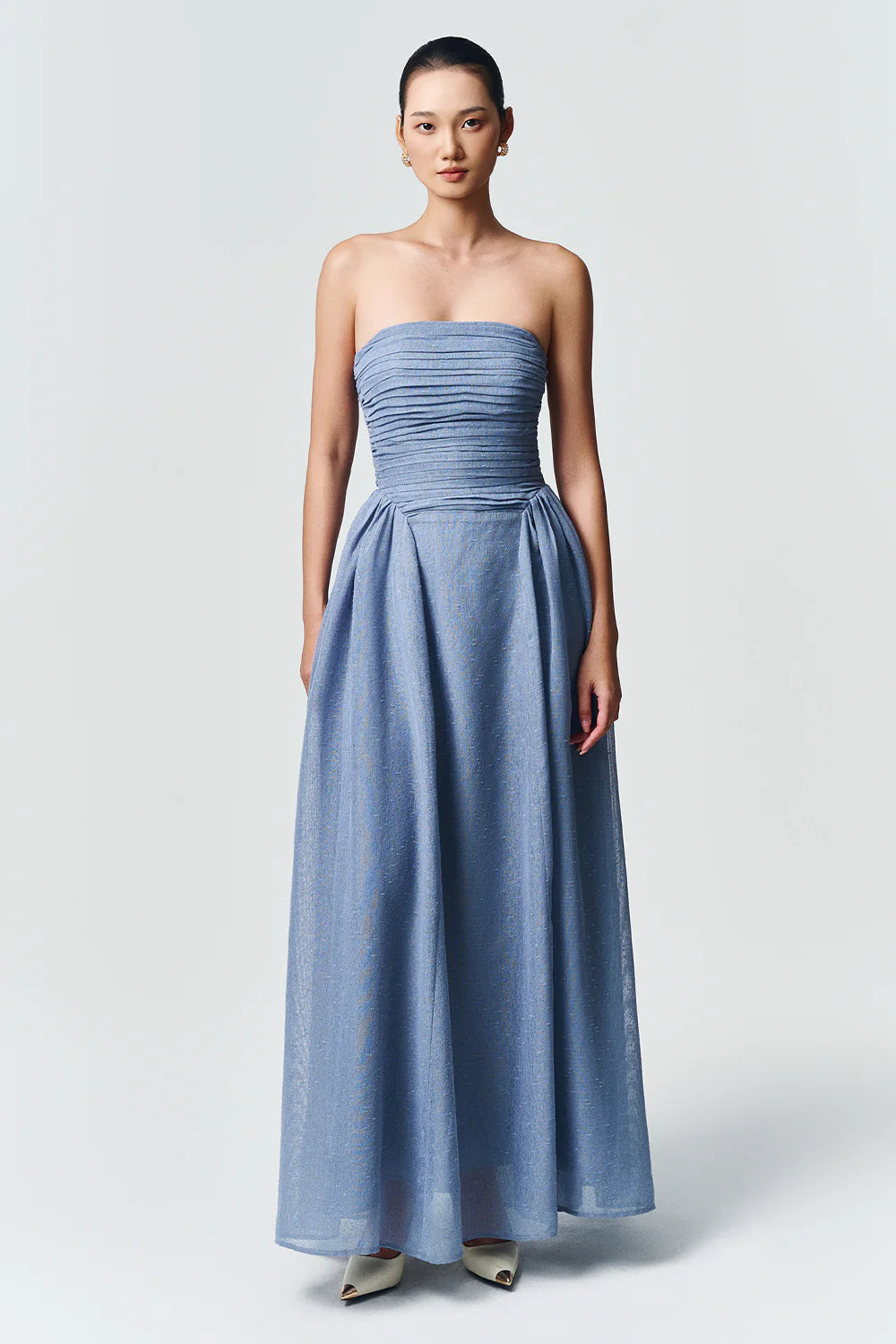 Willow Straight Across Draped Maxi Dress