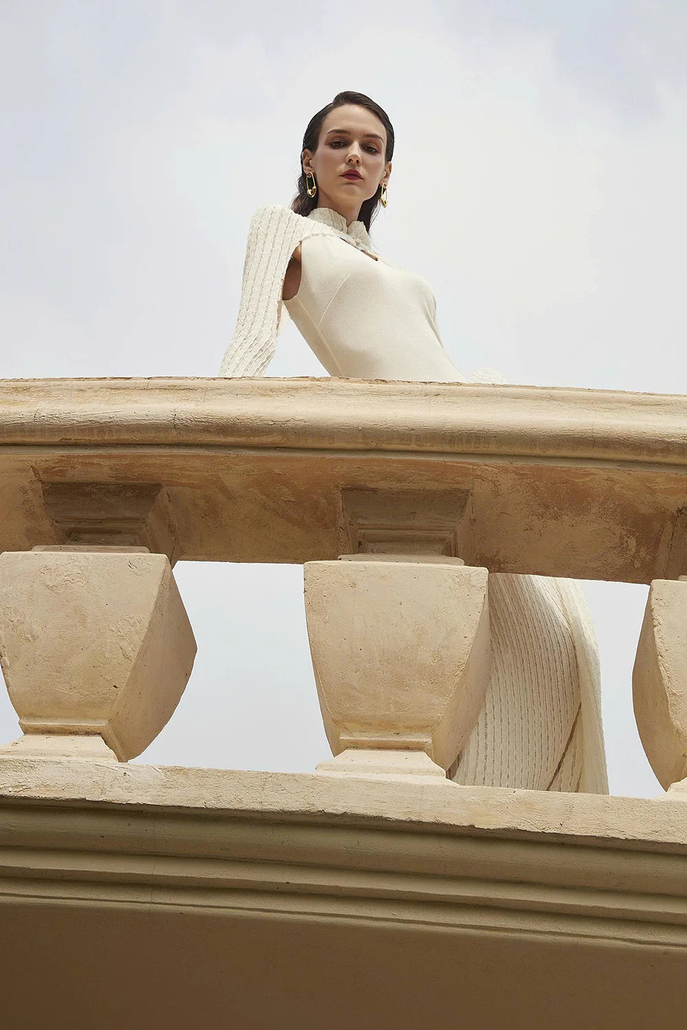 Prudence Keyhole Neck Knitted Maxi Dress