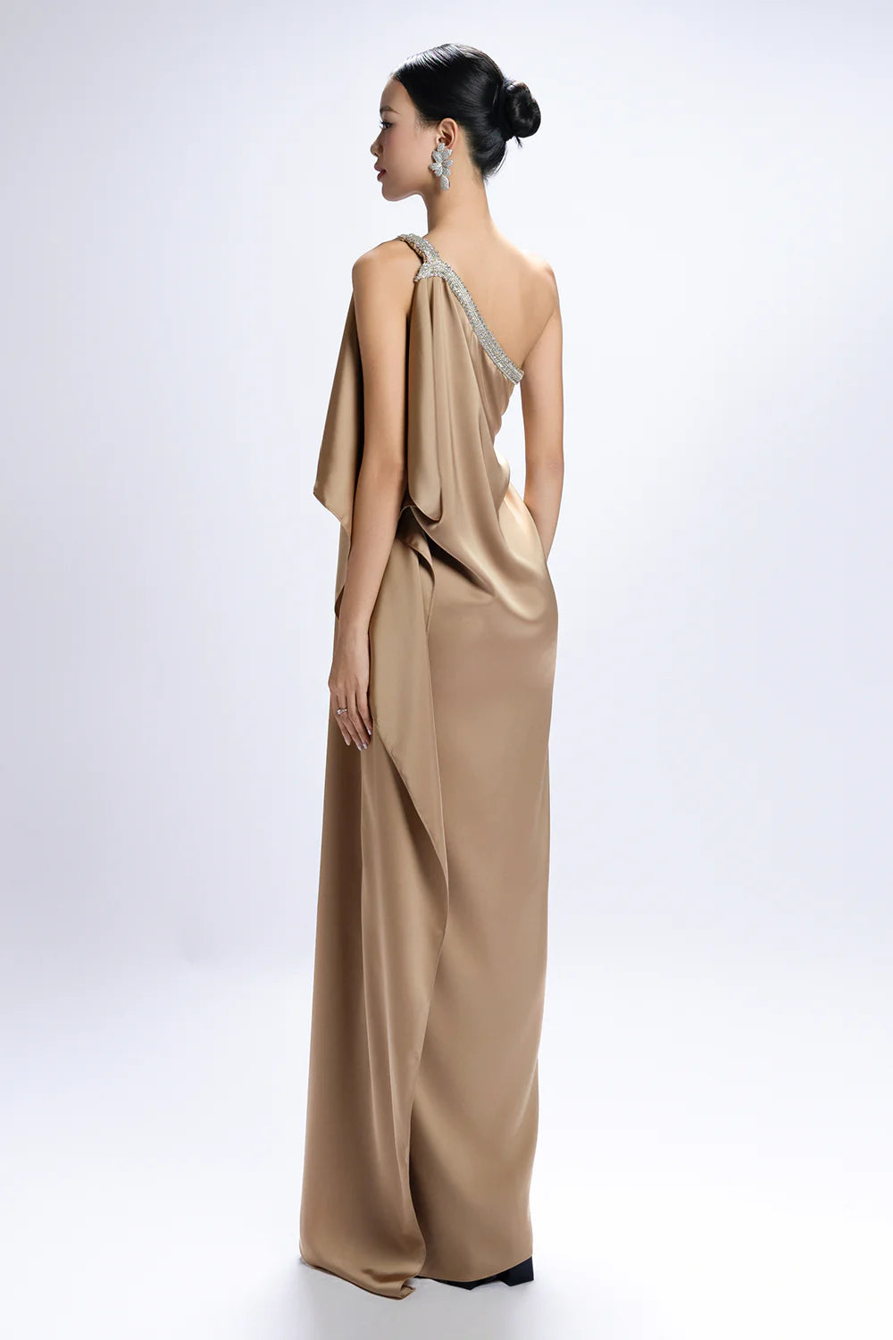 Althea One Shoulder Draped Maxi Dress