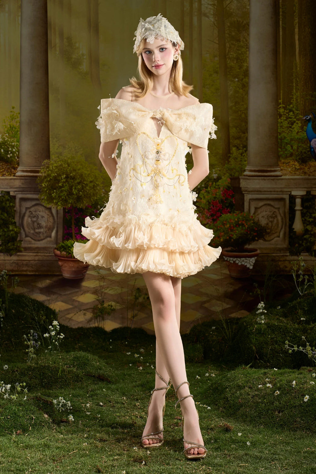 Vivian Babydoll Ribbon Mini Dress