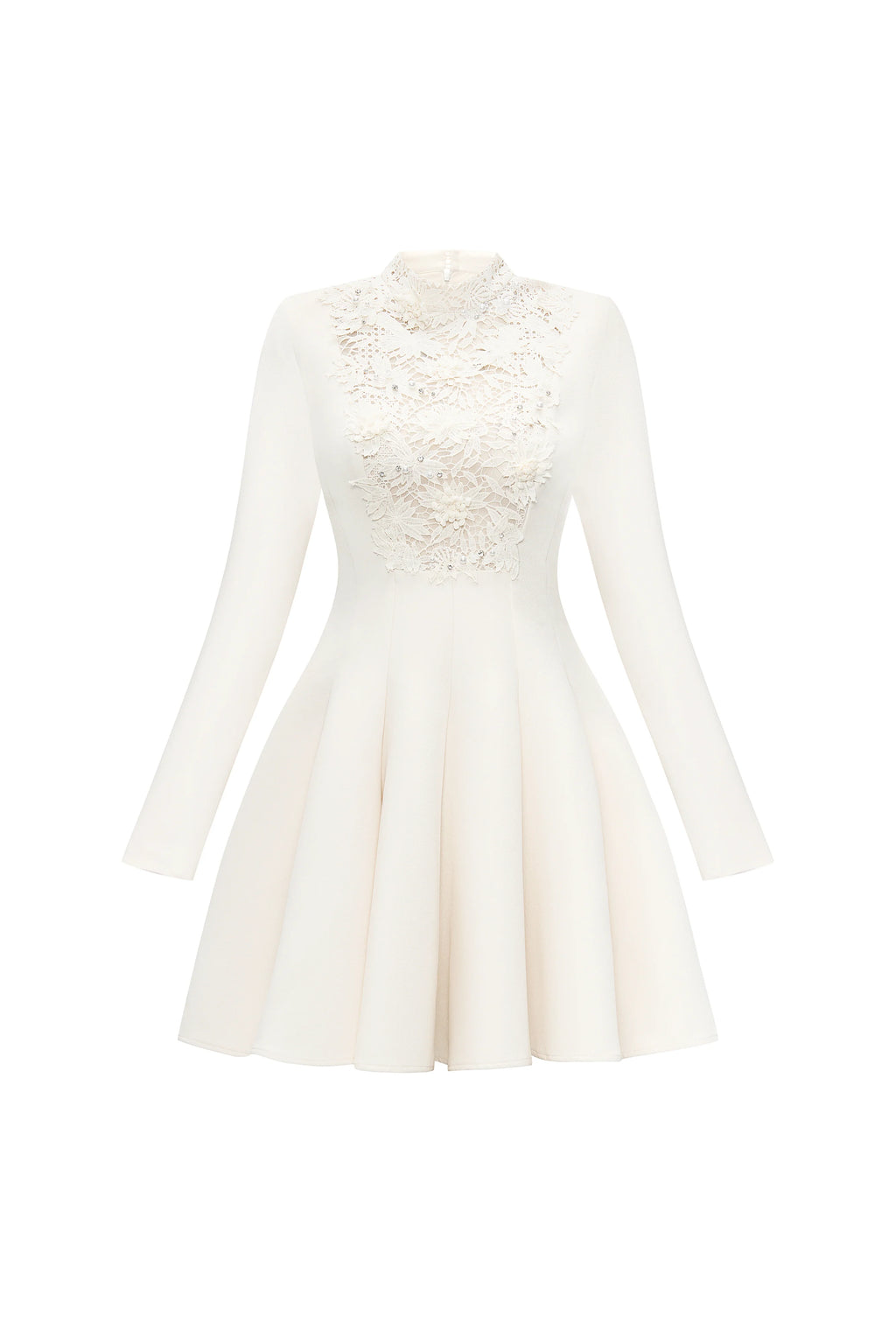 Nivora High Neck Applique Mini Dress