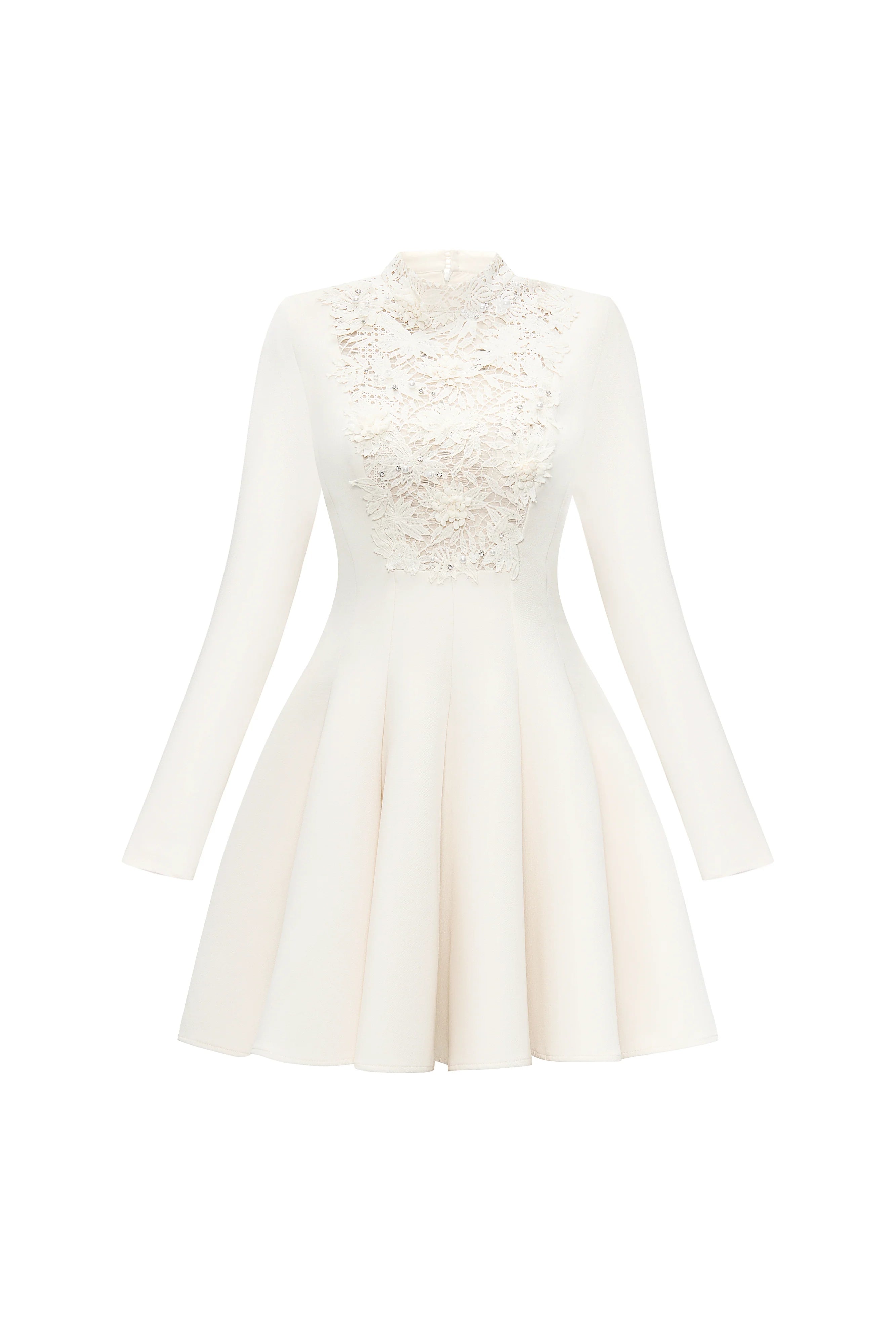 Nivora High Neck Applique Mini Dress