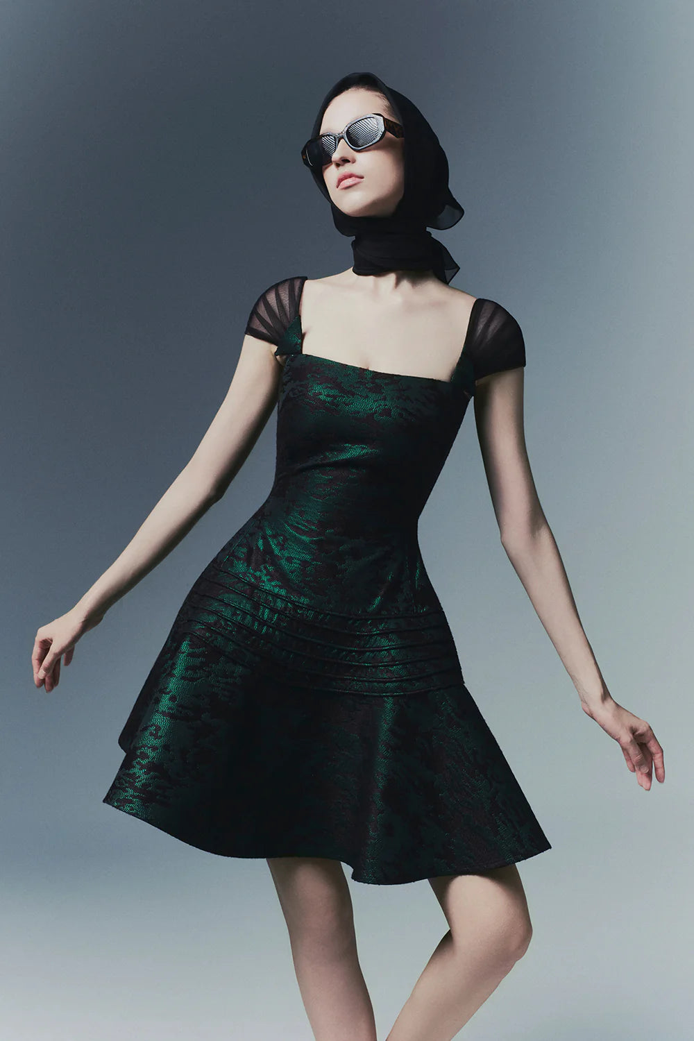 Halsey A-line Jacquard Mini Dress