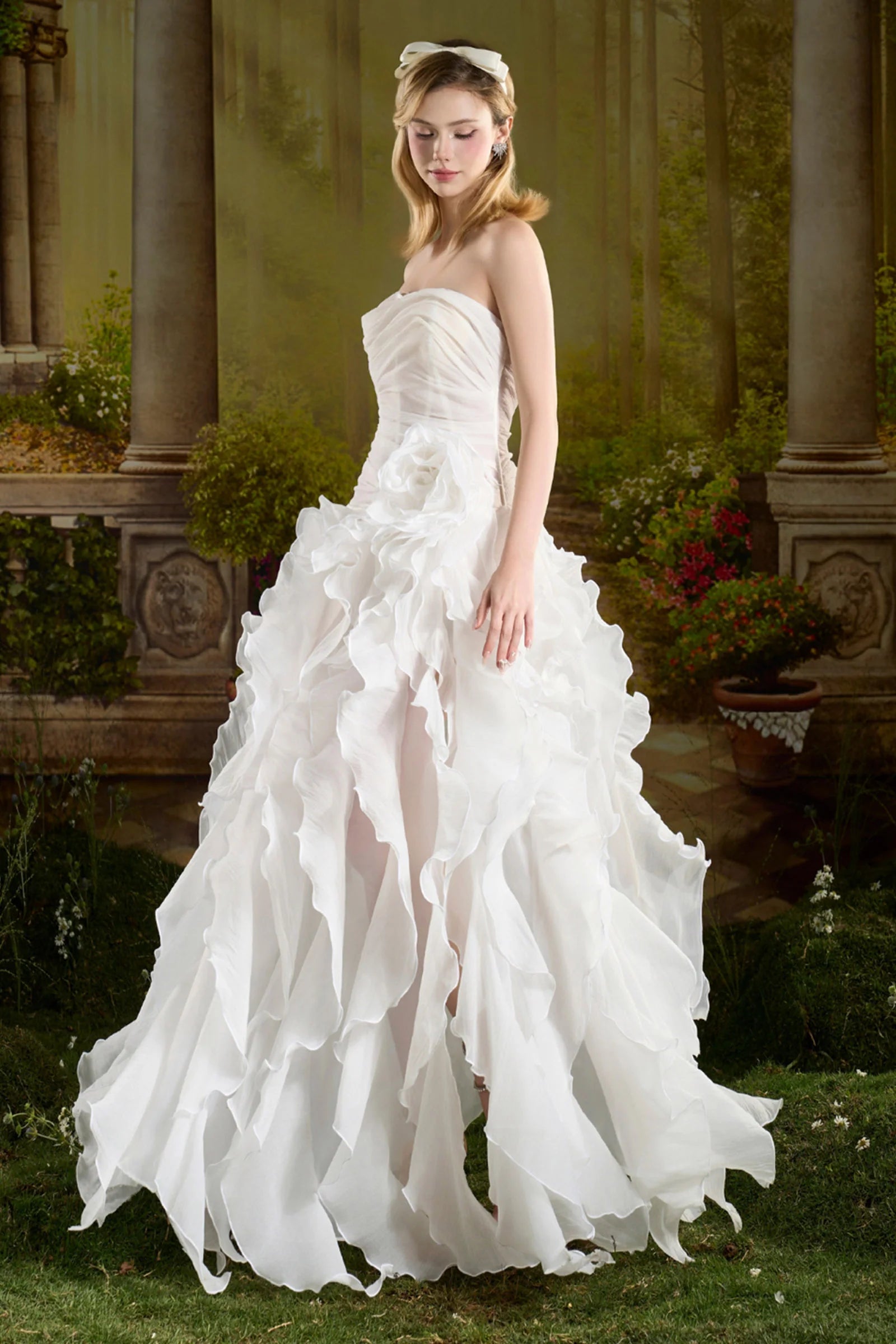 Jelly Sweetheart Ruffle Maxi Dress