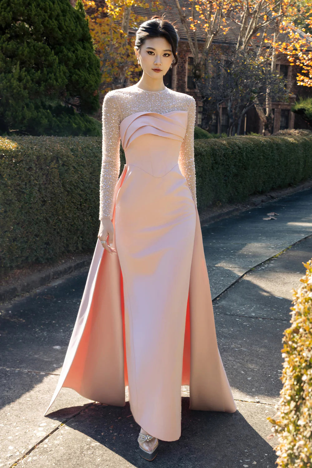 Luretta Sheath Draped Maxi Dress