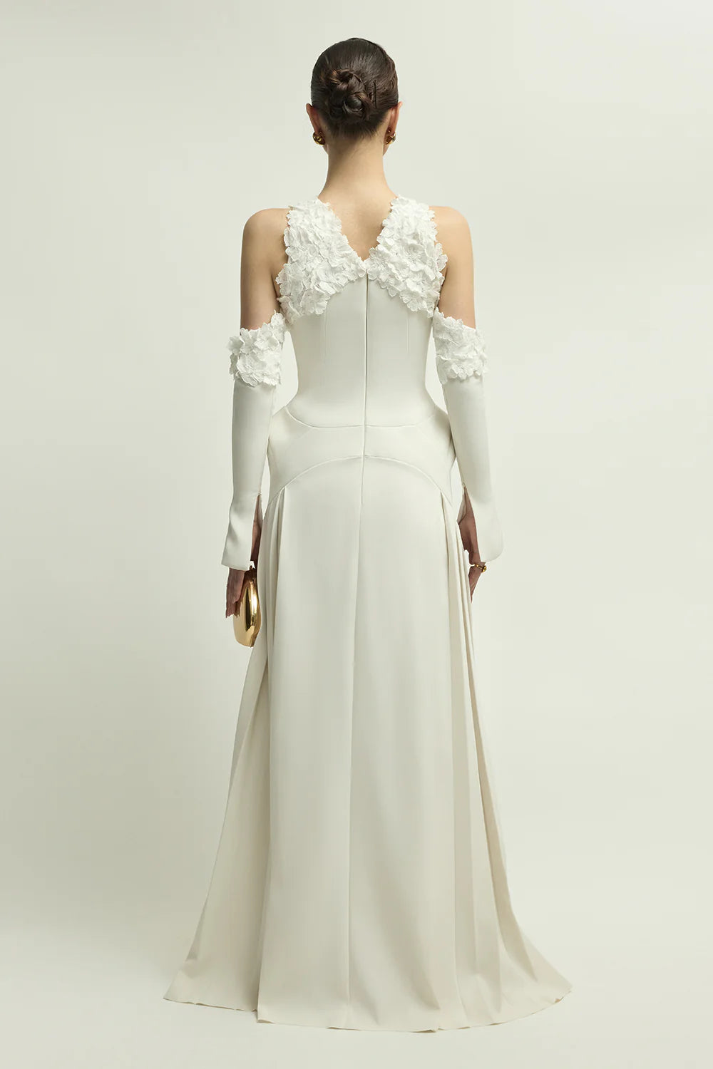 Amelie Cold Shoulder Sleeve Applique Maxi Dress