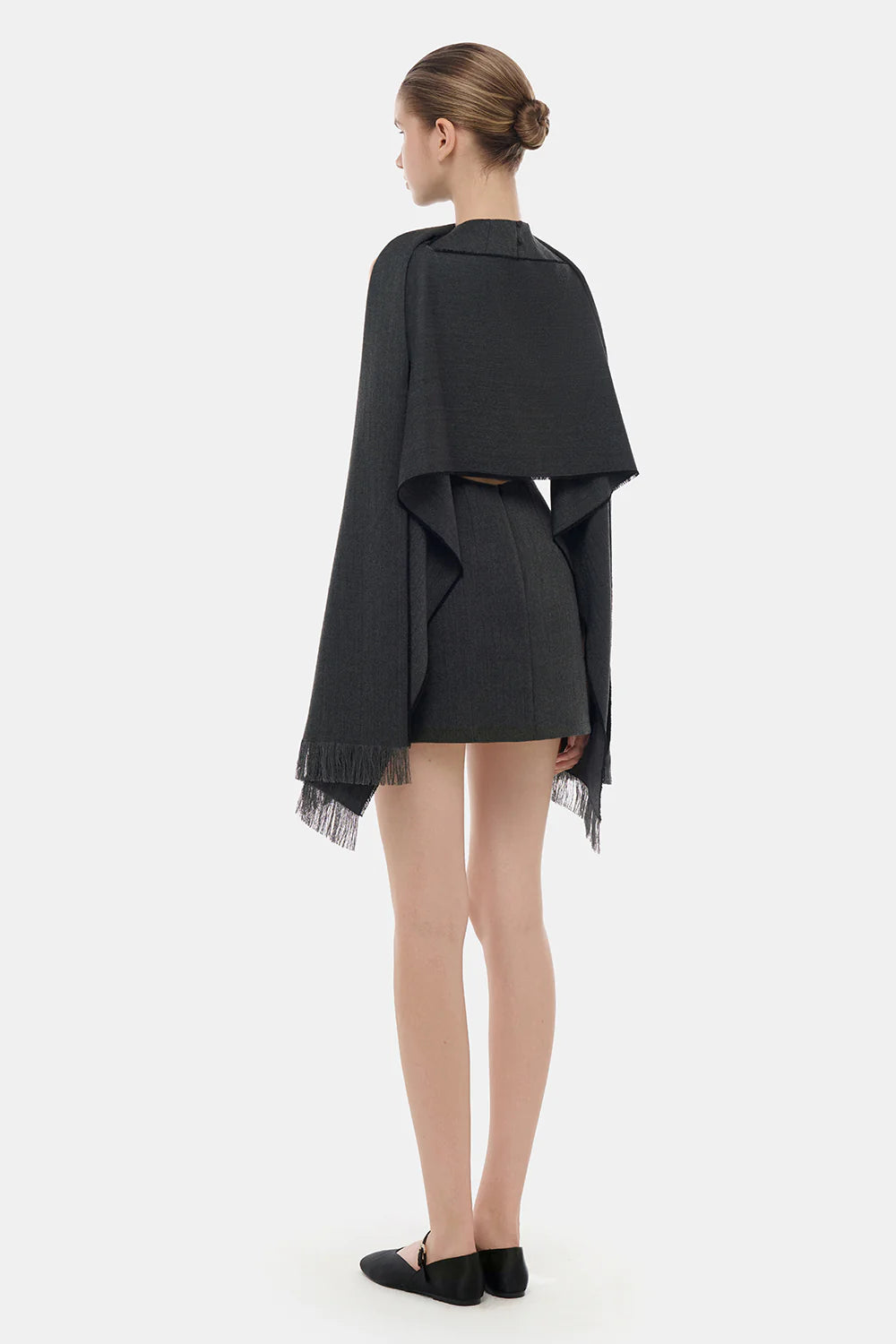 Lorraine Cape Fringe Mini Dress