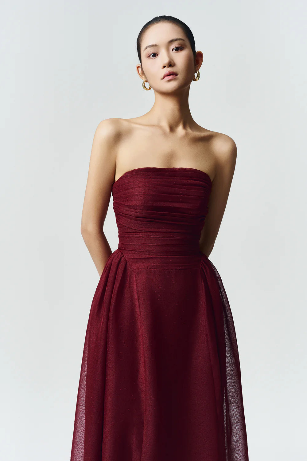 Willow Straight Across Draped Maxi Dress