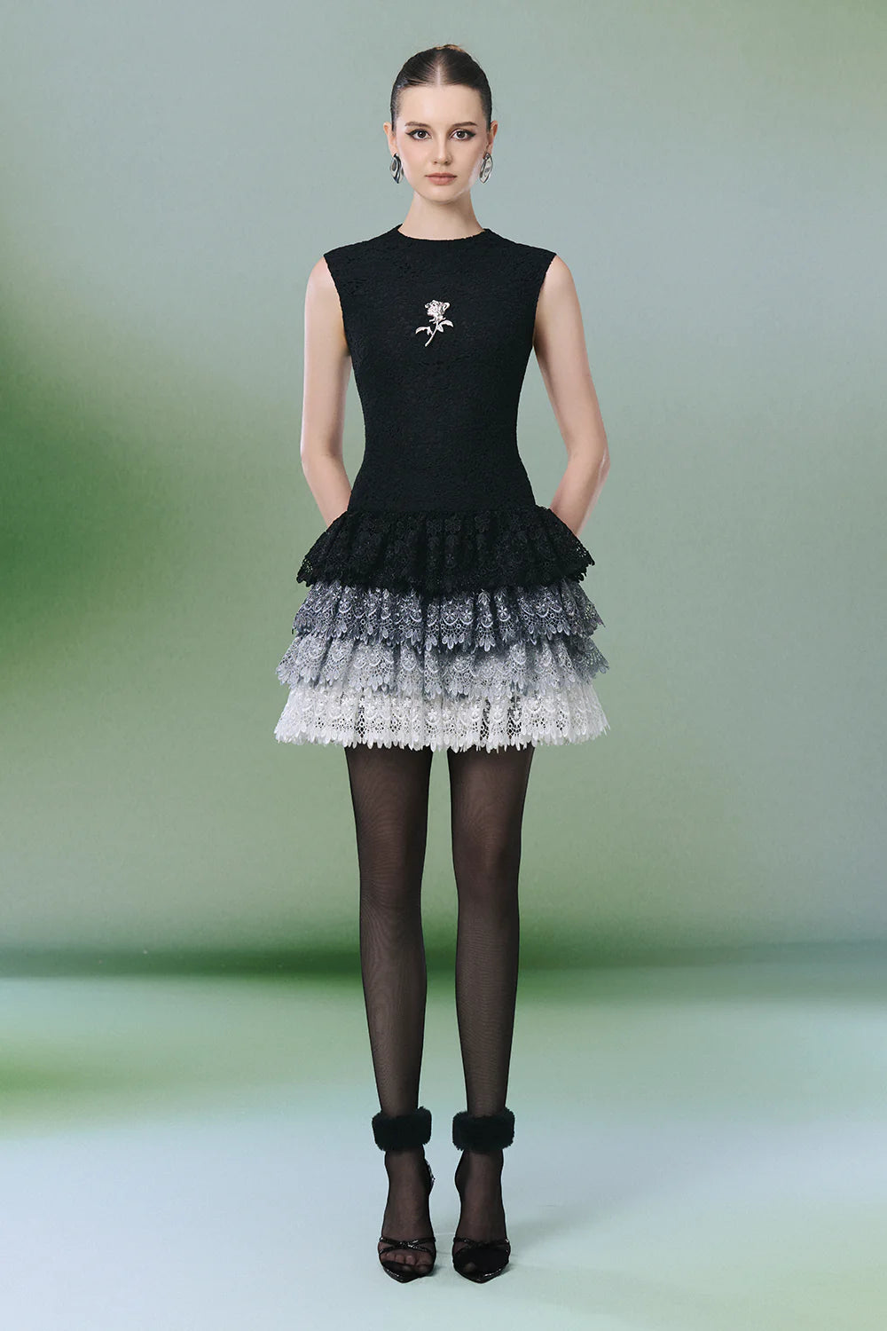 Cassie A-line Gathering Mini Dress