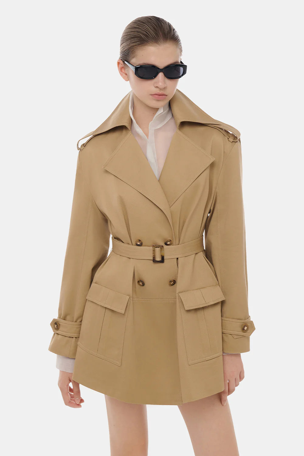 Aurelie Collared Button Mini Dress