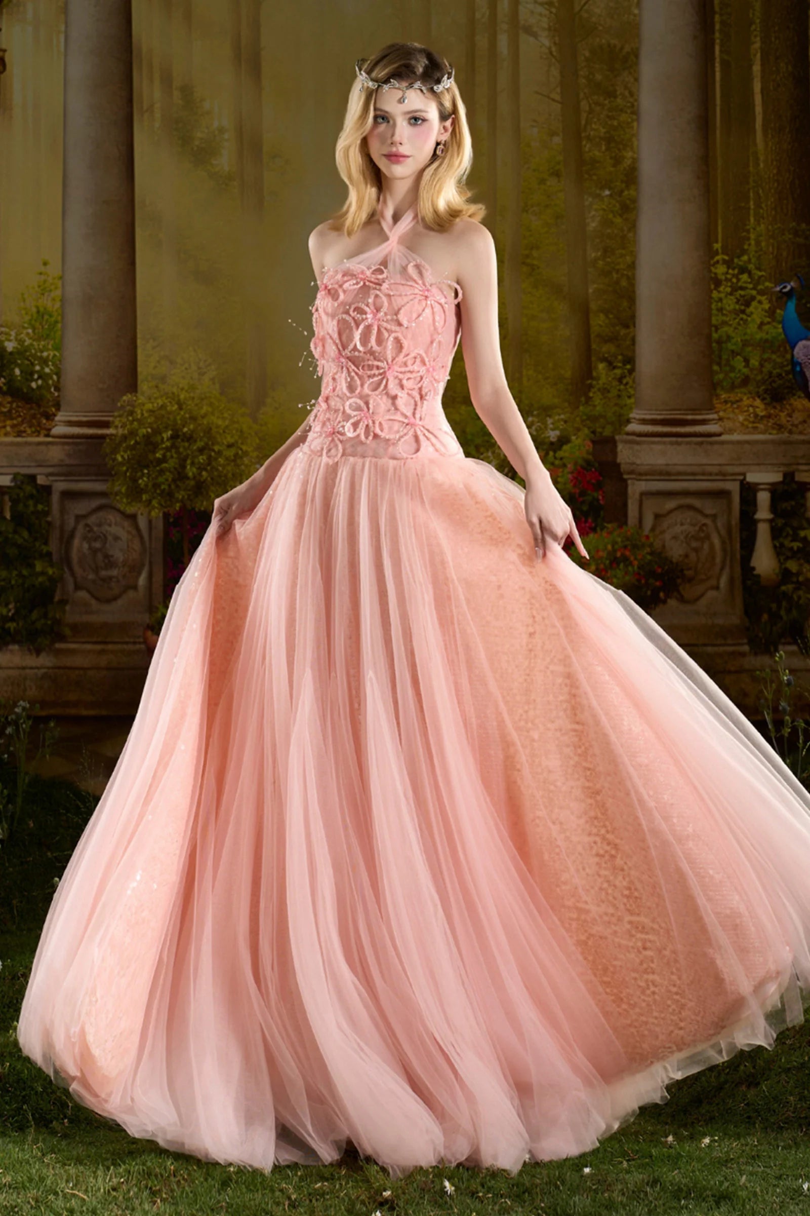 Katherine Straight Across Sequin Maxi Dress