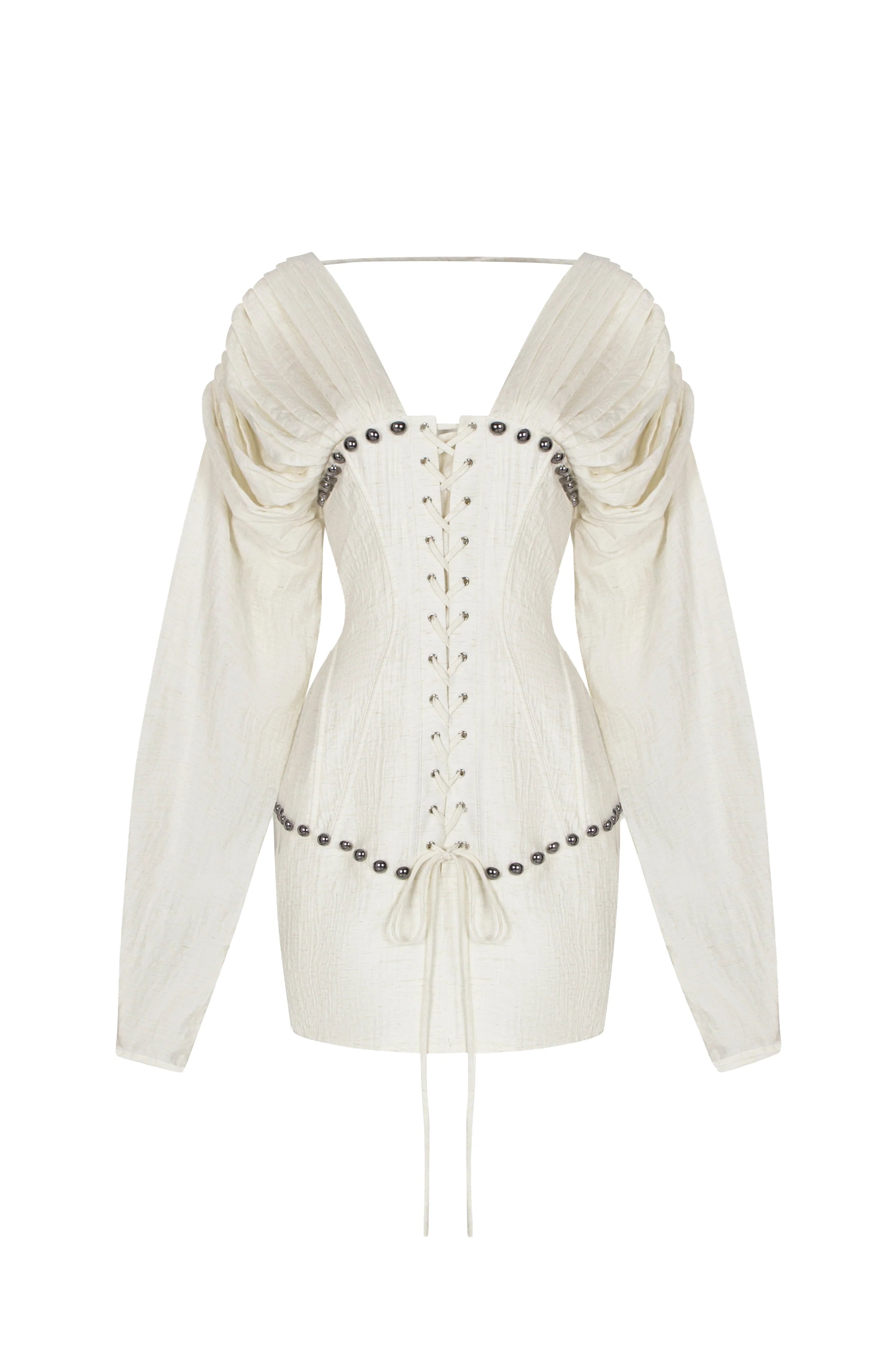 Harper V-Neck Pin Tuck Mini Dress