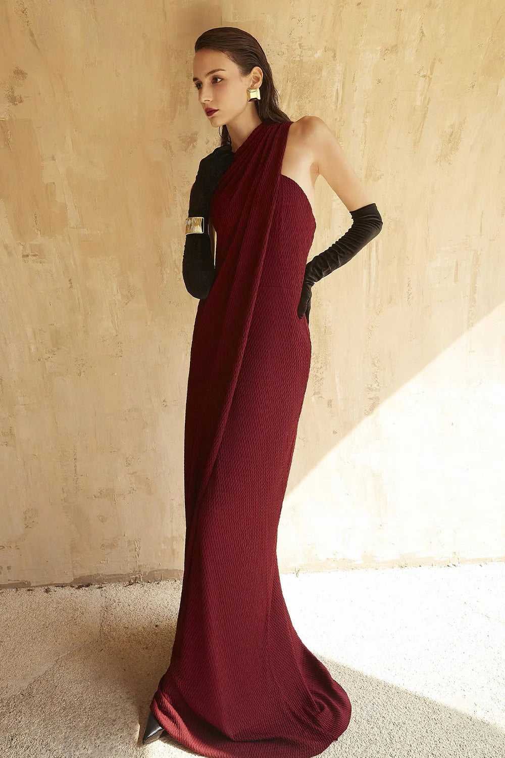 Walton High Neck Button Maxi Dress