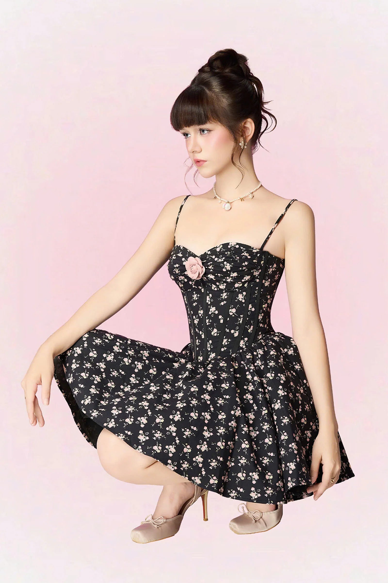 Ruby A-line Gathering Mini Dress