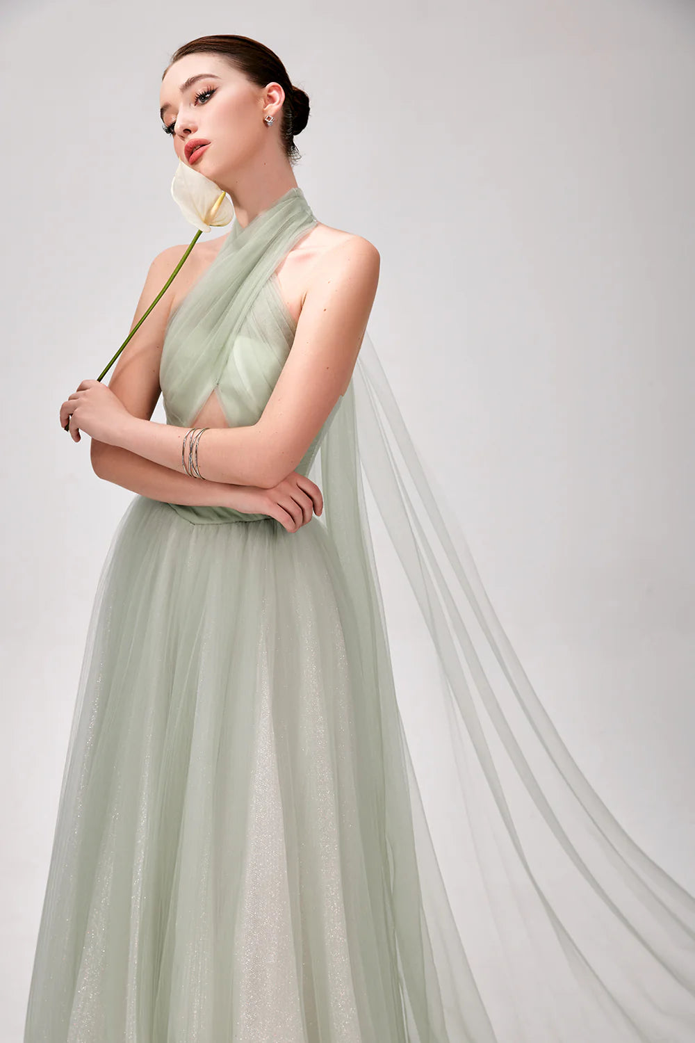 Karen Halter Draped Maxi Dress