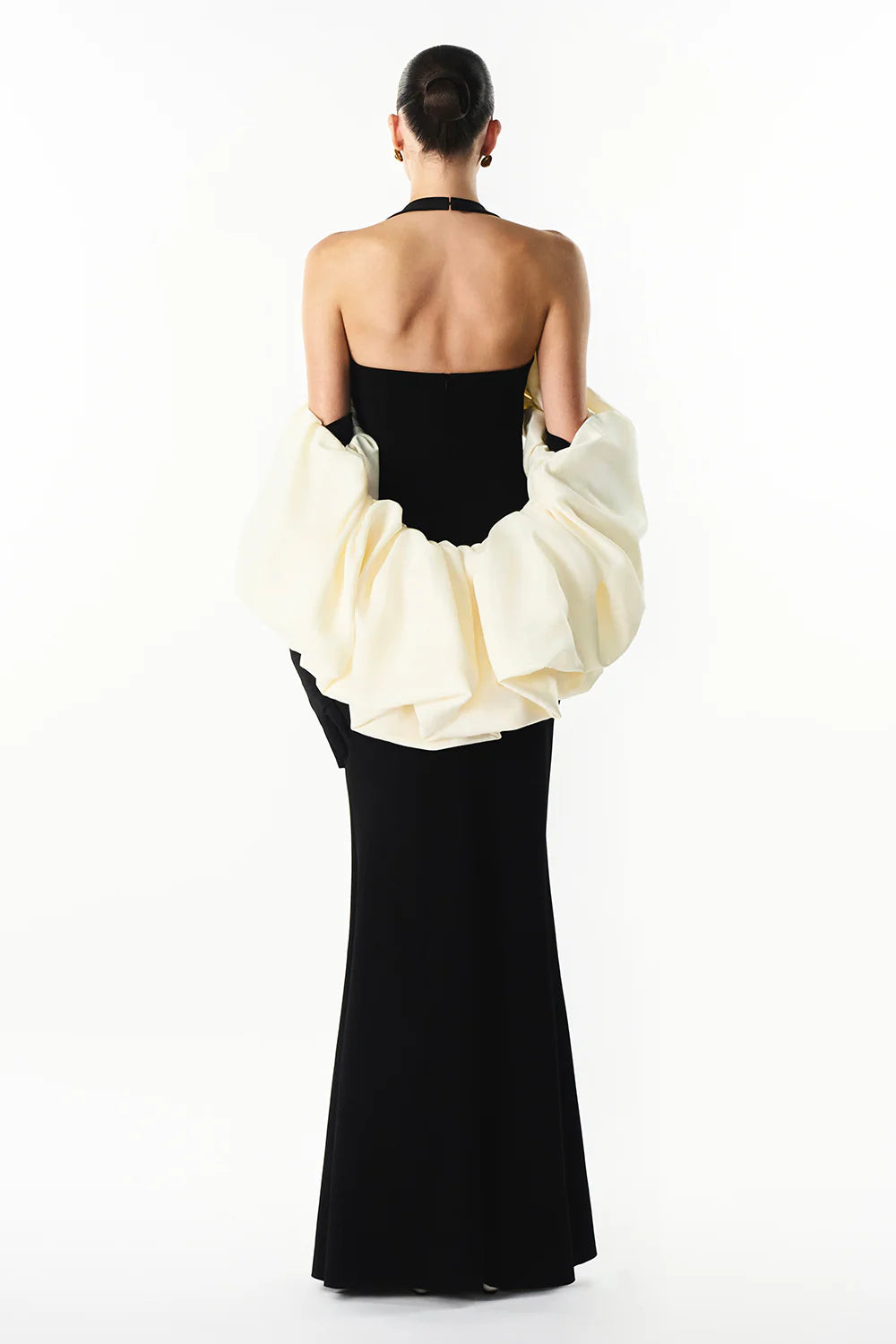 Divora Halter Draped Maxi Dress